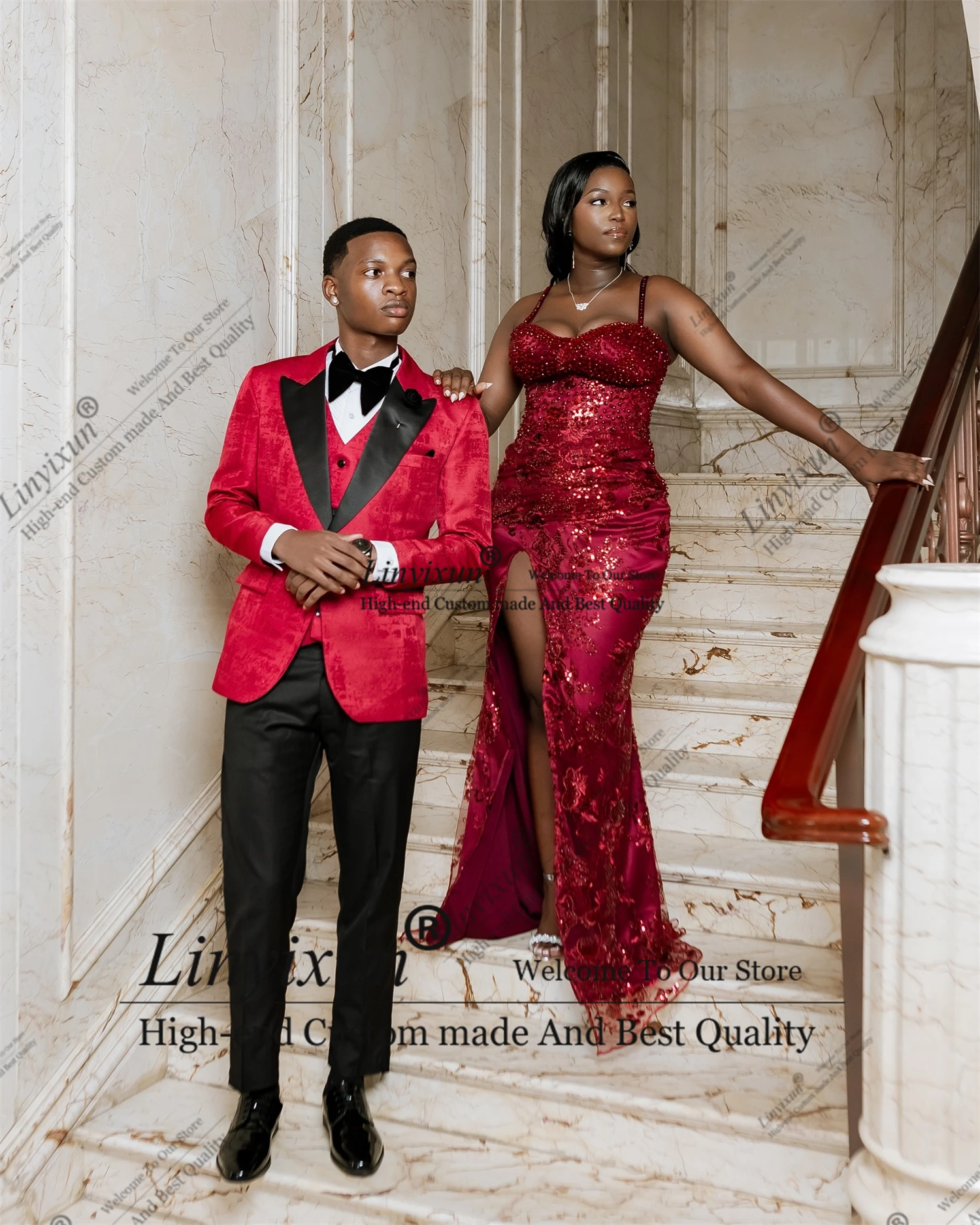 فساتين حفلة موسيقية فاخرة بحورية البحر بكريستال الماس مخصصة رسمية Aso Ebi فساتين الحفلات المسائية الأفريقية في دبي فستان حفلات الزفاف #3