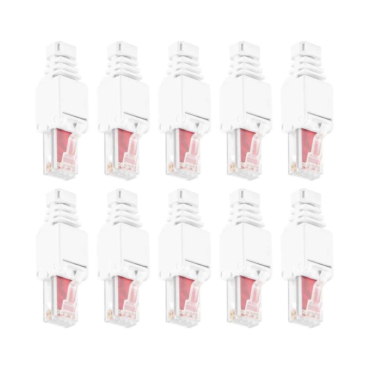 10 x Network Connectors Tool-Free RJ45 CAT6 LAN UTP Cable Plug Without Tools Cat5 Cat7 Installation Cable Patch Cable A010