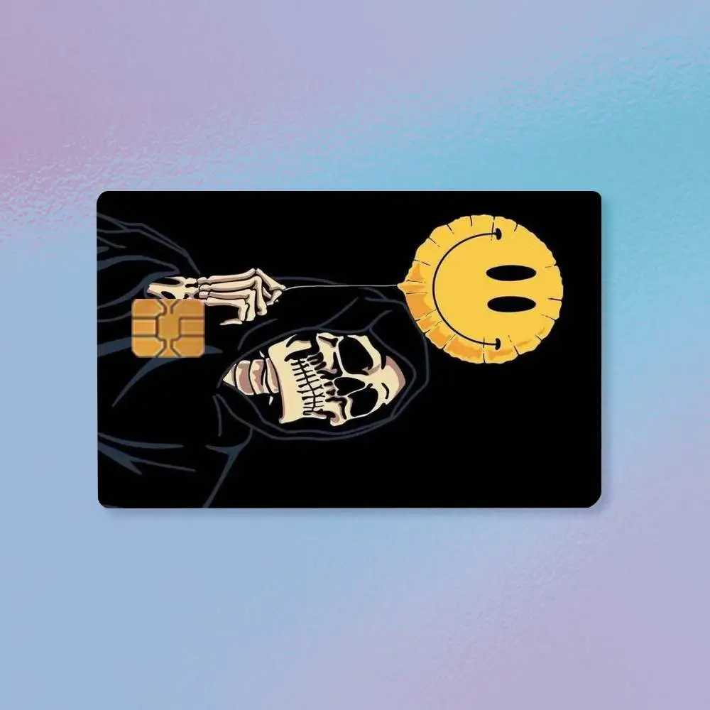 Letter Skeleton Graffiti Black  High Definition Matte PVC Film Tape | For Credit Card, Debit Card Stickers & Gift Decoration