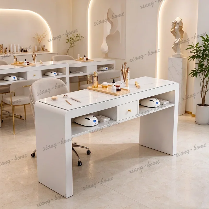 Factory Direct Nordic Slim Nail Table Small Classic Design Modern Nail Table European Unique Table Onglerie Professionnel Nail S