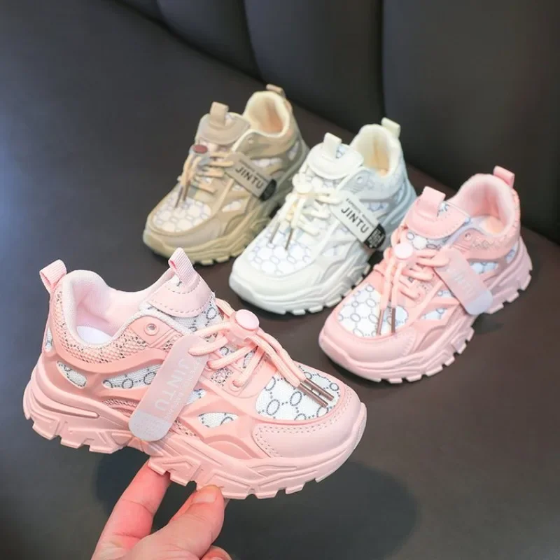 

Spring Autumn Children's Sneakers Girls Casual Sports Tenis Shoes for Kids 3-14 Years Students Breathable Mesh Antislip Shoes