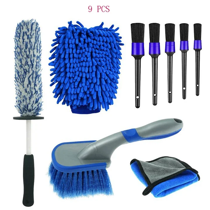 Professional Auto Care kit Car Windshield Cleaning Tool Detailing Brush Set for Interior Exterior Washing