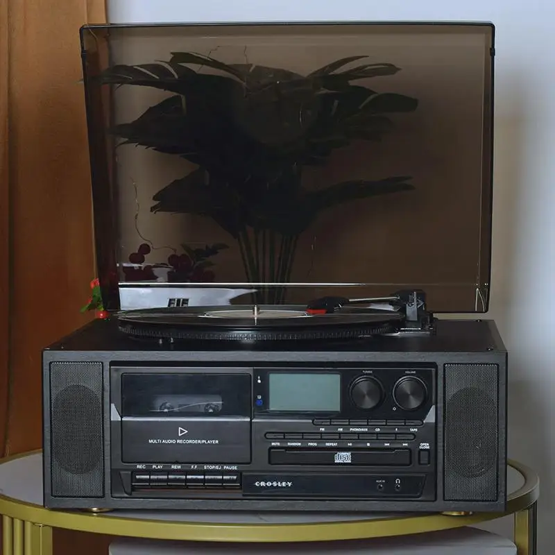 Phonographen-Schallplattenspieler Bluetooth Alter Plattenspieler Europäisches Radio Altes Retro-Bluetooth-CD All in One