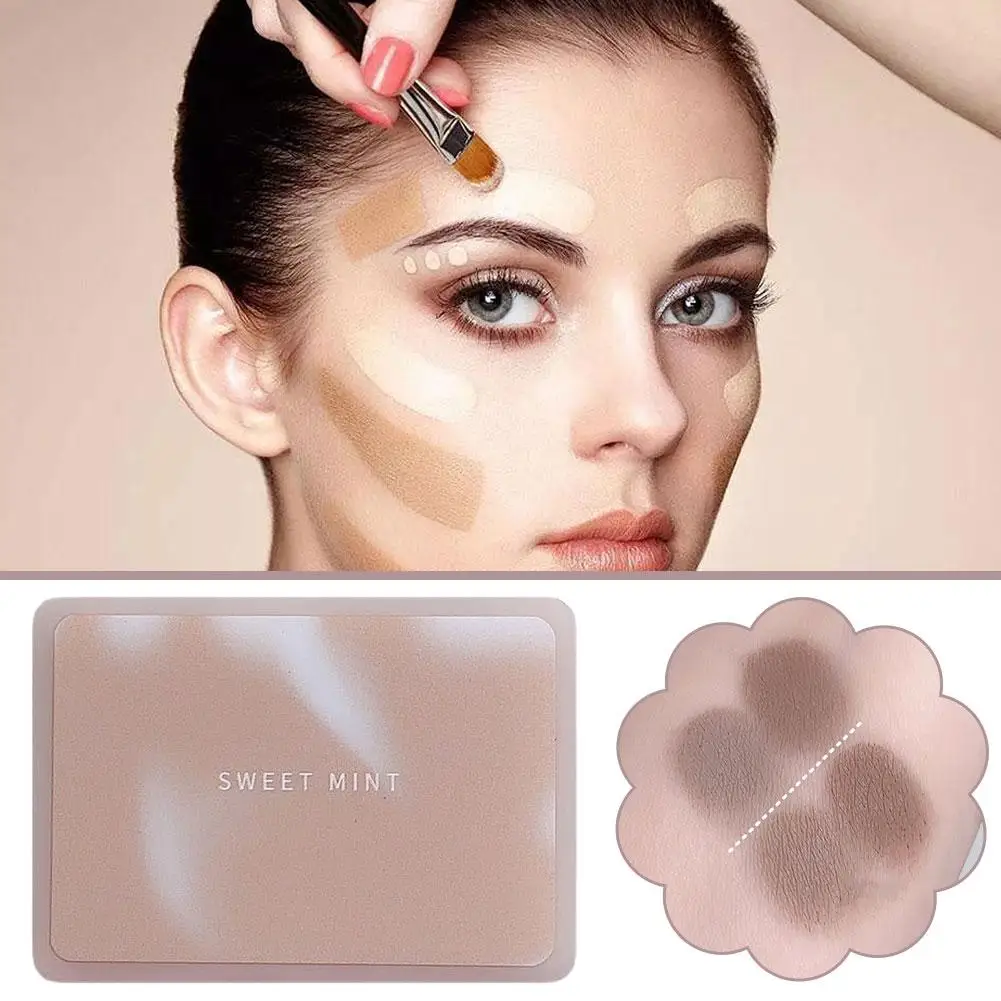 Zweifarbige Bronzer matte Text marker Kontur Palette Gesicht aufhellen wasserdichte Make-up Kontur Nase Hochglanz Schatten Puder i9j1