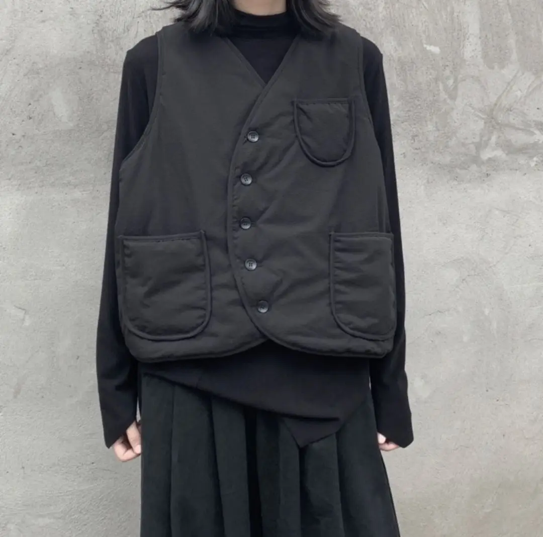 秋冬のレディースベスト、今年の新作超軽量で多用途なキルティングVネックショートファッショントップ