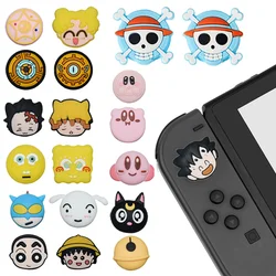 2pcs Anime ONE PIECE Kirby Silicone Thumb Grip Caps Compatible with Nintendo Switch OLED Lite Switch Joystick Protective Cover