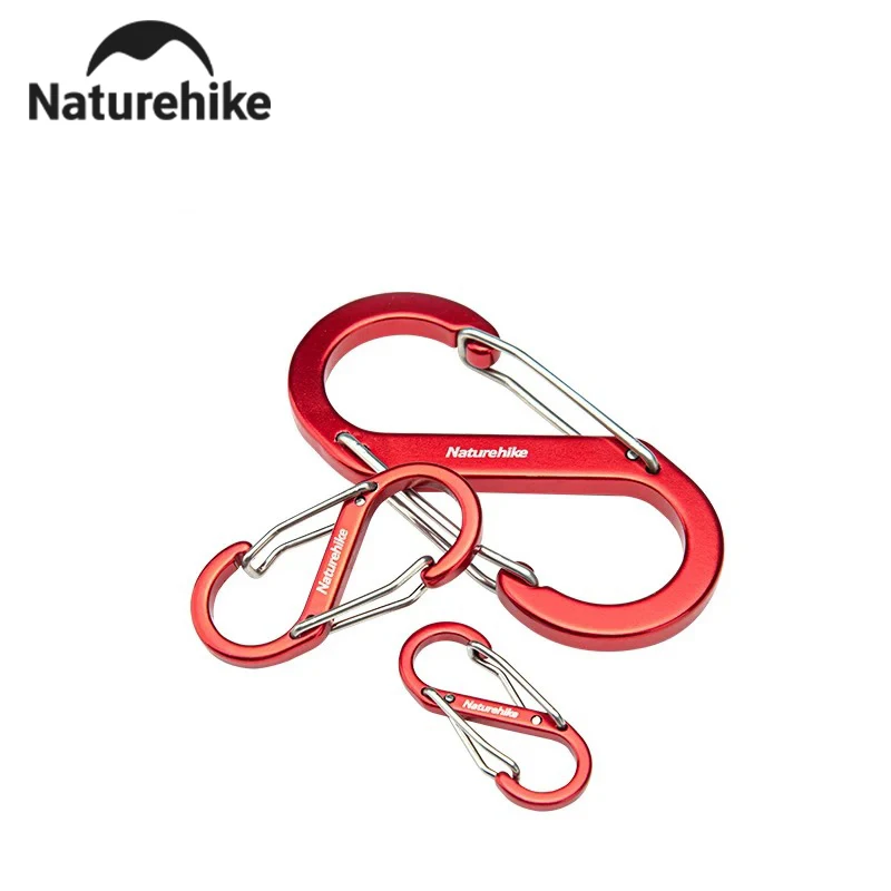 Naturehike fivela de montanhismo em forma de s, fivela de mochila de escalada, fivela de carteira de piscina, acampamento portátil de alta resistência