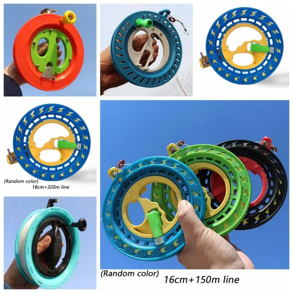 16 cm/18 cm Strumento di volo Bobina di aquilone Maniglia di volo in plastica Strumenti Strumento di volo Avvolgitore Strumento di volo durevole Maniglia per aquiloni Ruota per bambini