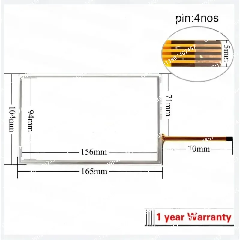 Touch Screen Panel Glass Digitizer for Weinview TK6071iQ TK6071IQ1WV TK6070iQ TK6070IQ1WV Touchscreen and Front Overlay Foil