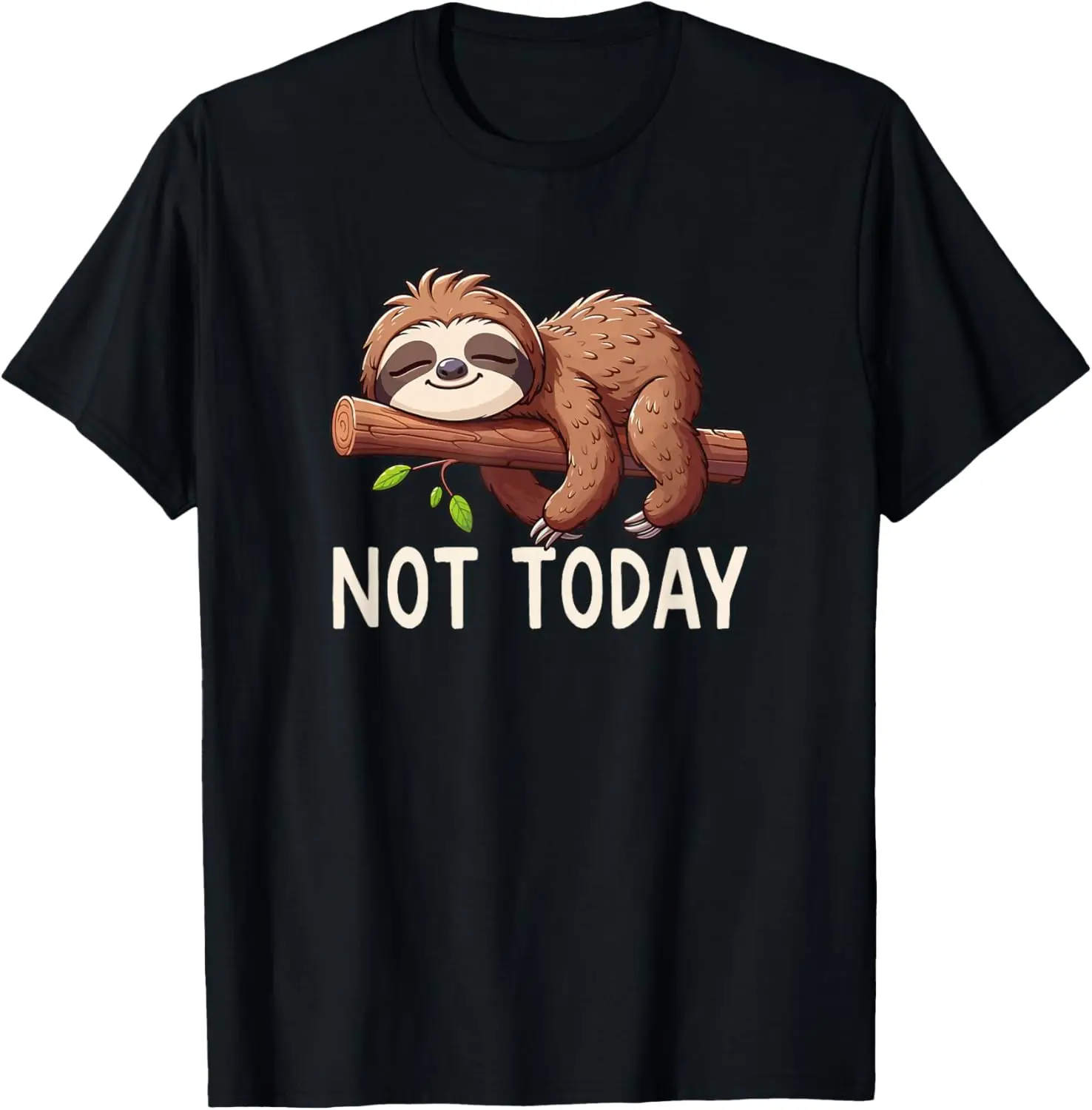 

Not Today Sloth Sleeping Graphic Tee Casual Cotton T-Shirt for Men Trip