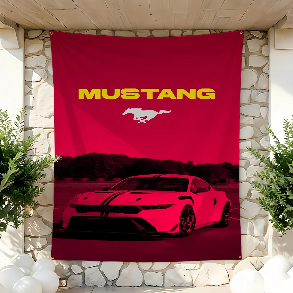 

Крутой флаг Cool Car F-Ford M-Mustang для пикника на открытом воздухе, дома, кемпинга, вечеринки, общежития, подвесной баннер