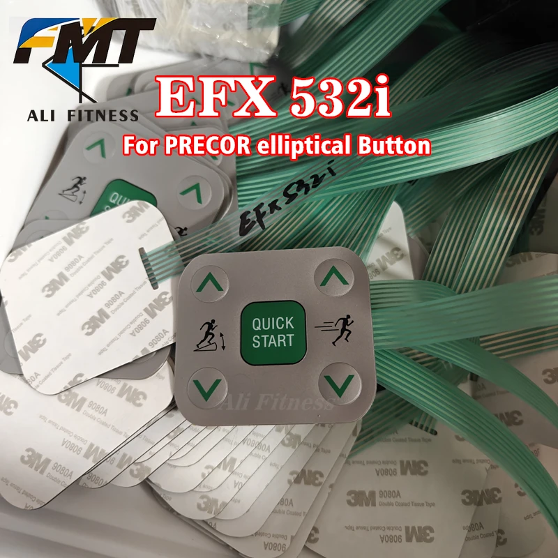 Teclado de botões para elíptico PRECOR EFX 532i com botão de partida/parada rápida, peças de botão para elíptico PRECOR EFX532i para reparo PRECOR