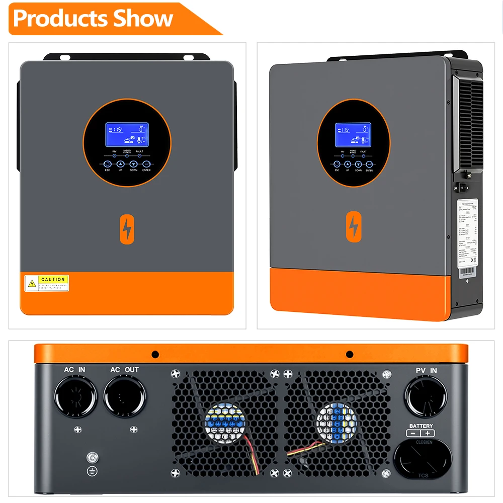PowMr 6500W 48V Hybrid Solar Inverter Split Phase 120V/240V Pure Sine Wave With 120A MPPT Charger Controller Compatible LiFePO4 Lead Acid Battery Max PV 7200W Power 500Vdc Input Off Grid UPS Inverter for Home Cabin Tiny House RV Solar Backup System view 7