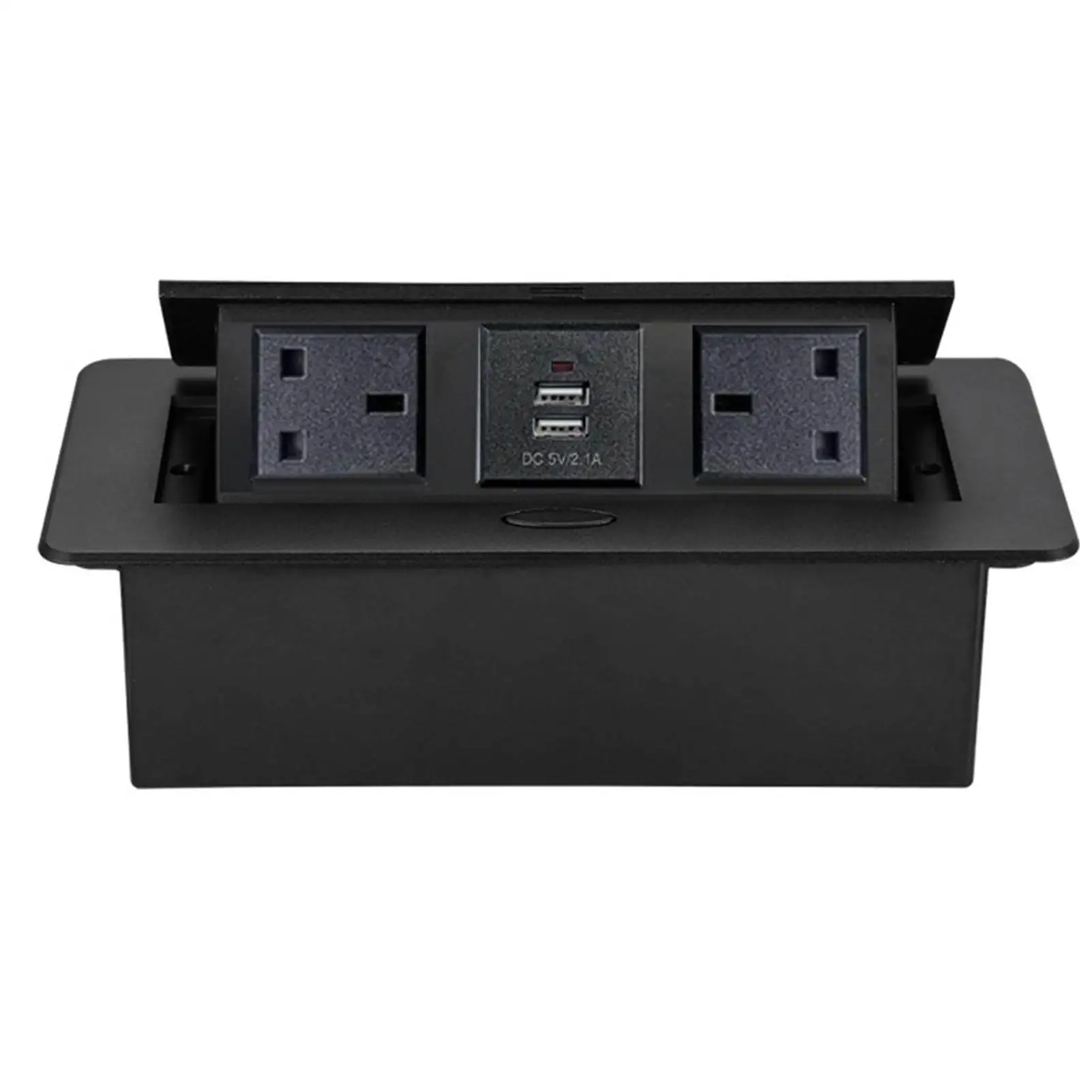 

Настольная розетка Настольная розетка 2 x 3 зубца 2 порта USB Многофункциональная настольная всплывающая розетка для домашнего отеля