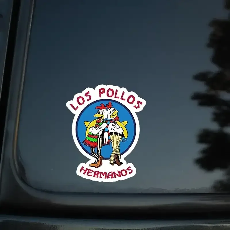 Los Pollos Hermanos Sticker - Durable PVC Sticker with Waterproof and Fade-Resistant Features - Perfect for Motorcycle Enthusias