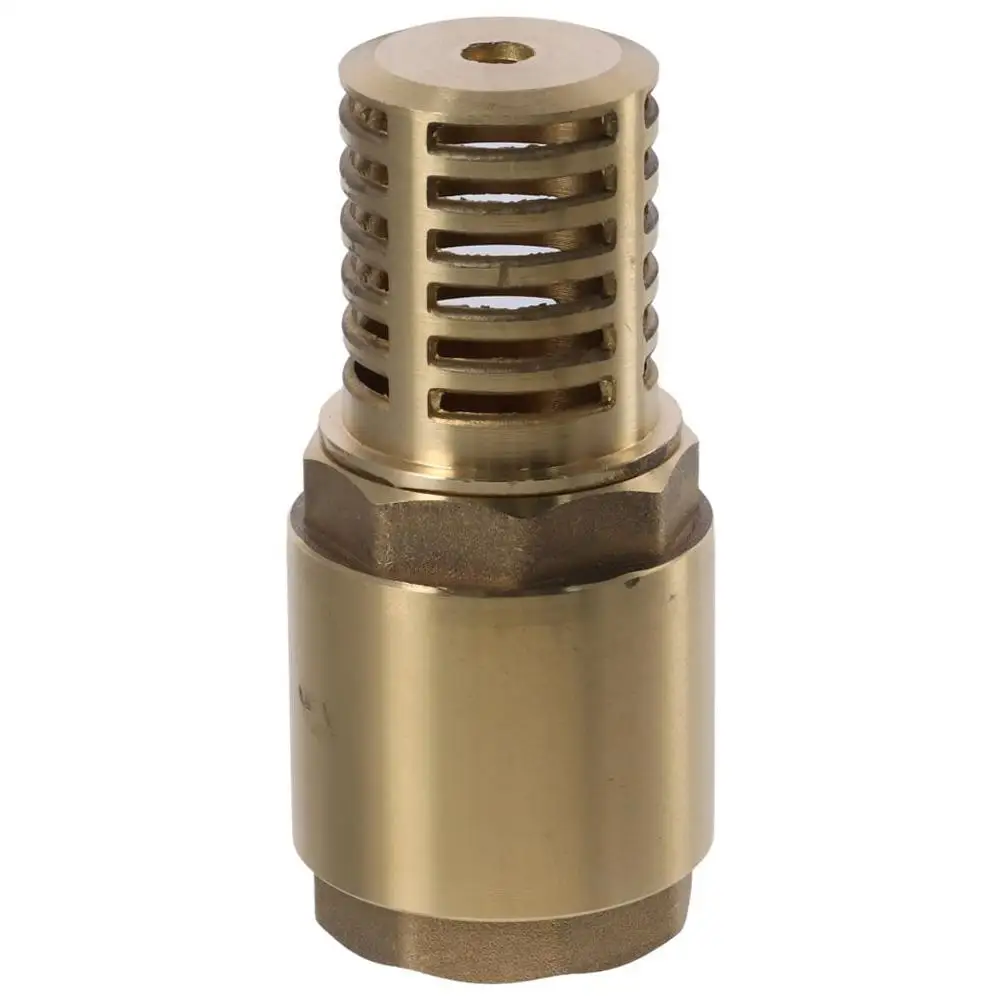 

Brass Check Valve Non Return Gold 1 inch NPT Unbackflow Valve Female Connection One-way Valve Strainer Filters