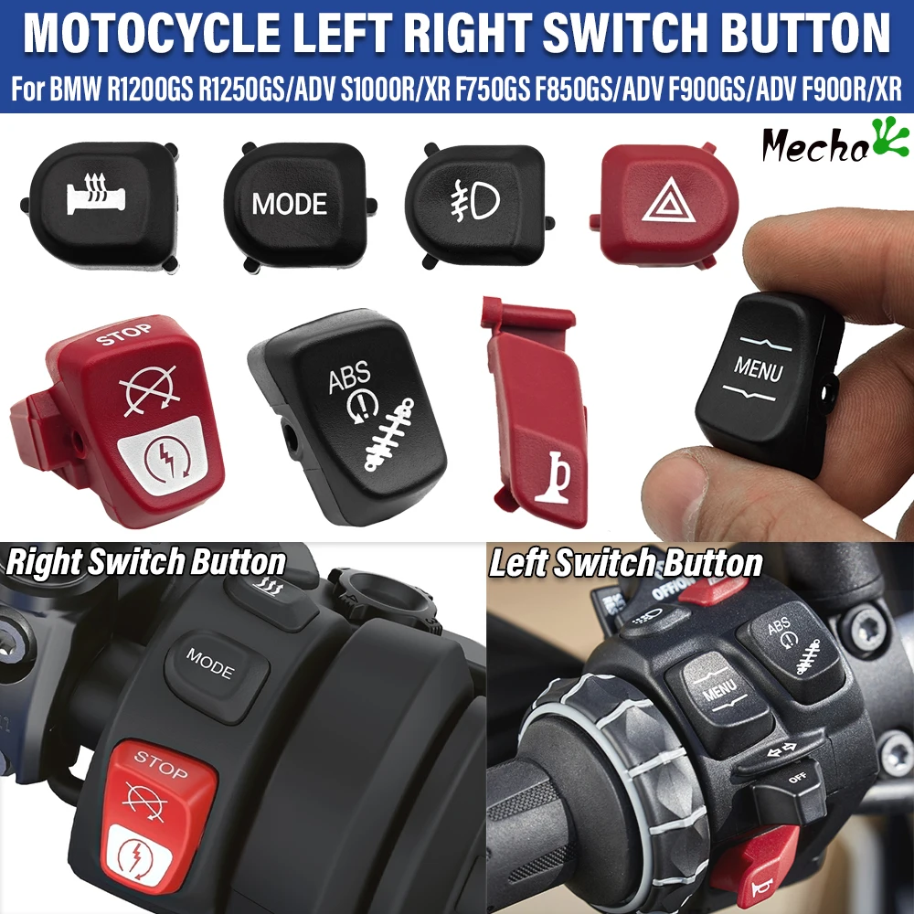 For BMW K1600B K1600GA R18 K1300R F800GT R1200R R1200RS C650 Sport RNine R1200R Series Motorcycle Black Left Right switch button