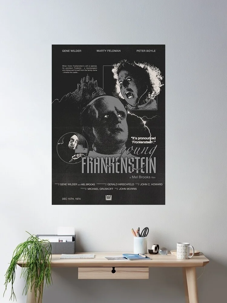 Young Frankenstein (1974) Movie, Print Art Canvas Poster