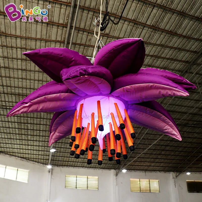 Party inflatable decoration 1.5x0.57m  inflatable flower for wedding decoration inflatable Purple flower with thorns