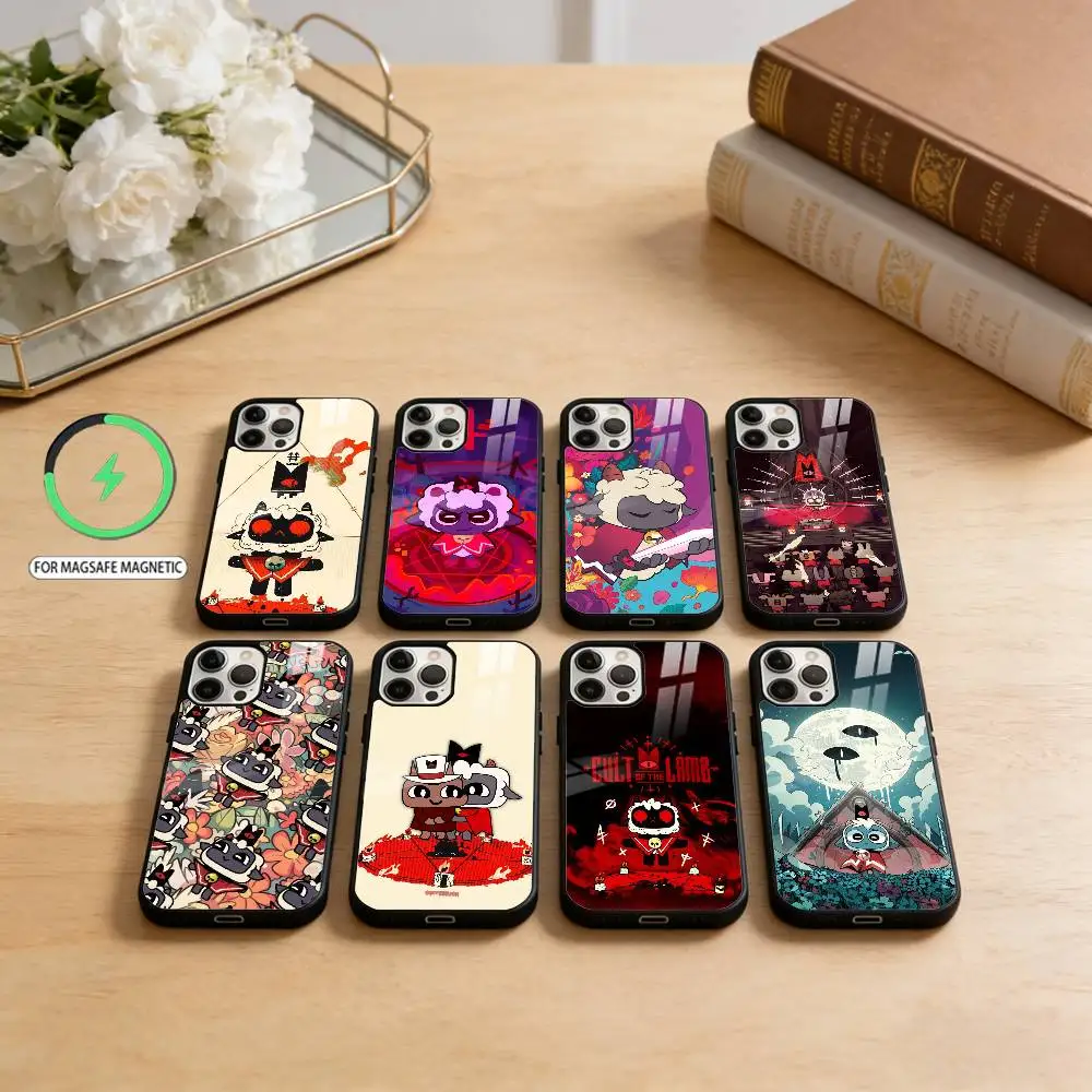 Cult Of The L-Lamb Game  Magnetic For Magsafe Wireless Charging Phone Case For iPhone17,16,15,14,13,12,11 Plus,Pro Max