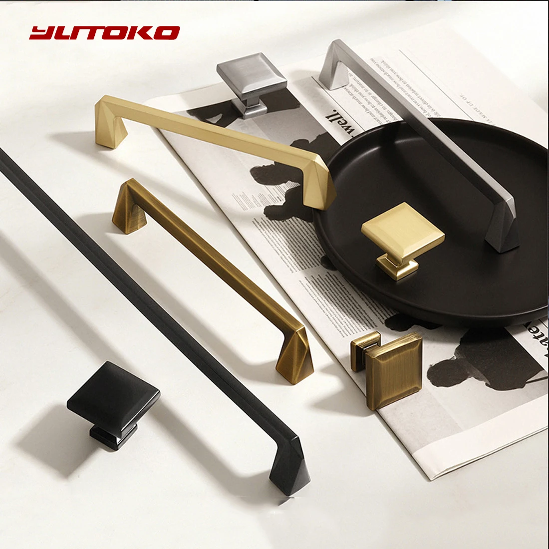 Nickel Brushed Wardrobe Door Pull Handle Vintage Cabinet Wine Cabinet Door Handle Single-Hole Drawer Knob Furniture Accessories