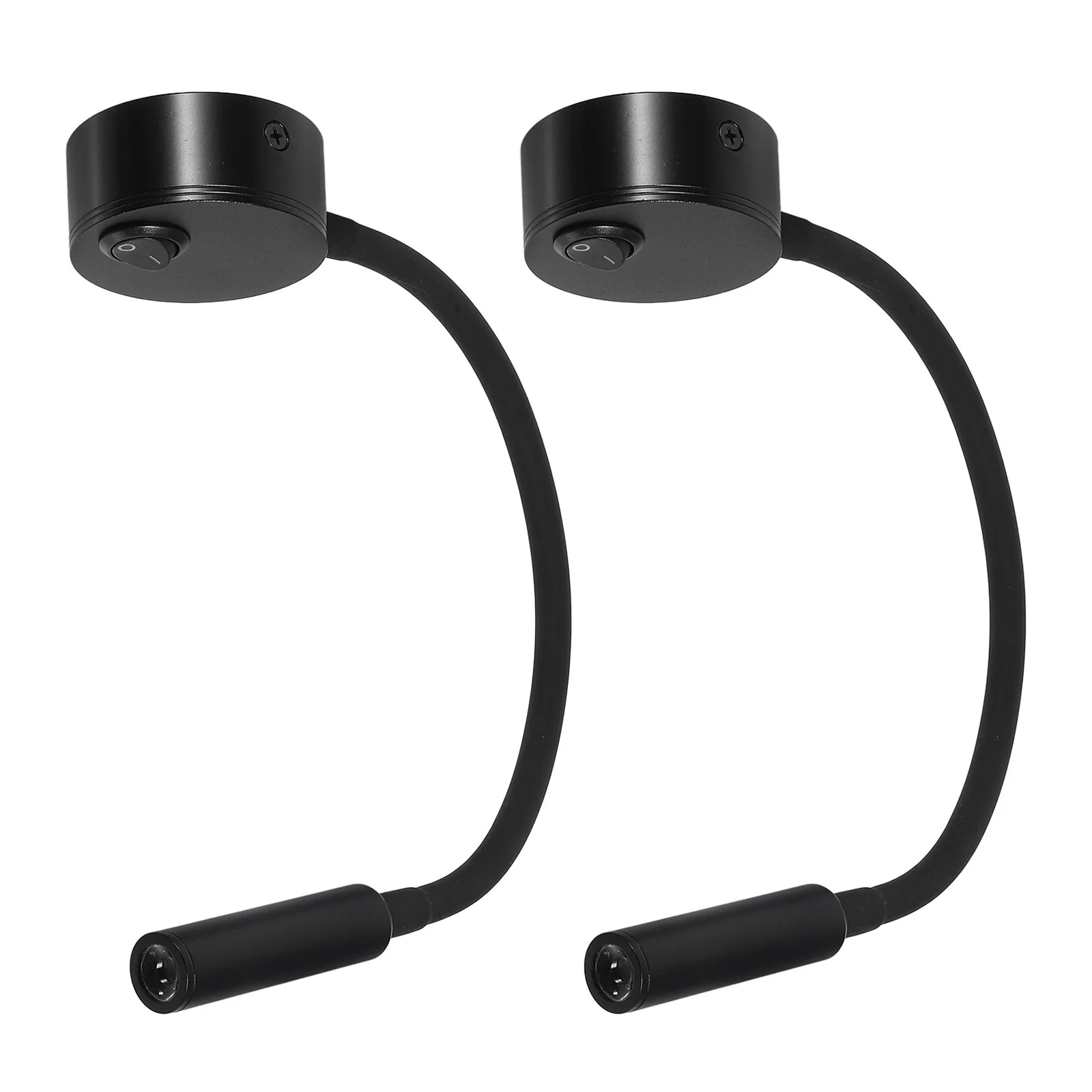 

2pcs Bedside Reading Lamp 3W Led Flexible Desk Lamp Low Power Consumption For Home Office Dormitory Wall Mounted Light