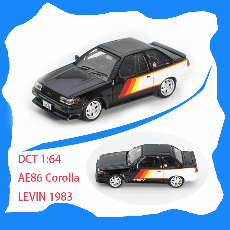 

DCT Diecast 1:64 Scale AE86 Corolla LEVIN 1983 Alloy Car Model Static Decoration Collectibles Gift Toys