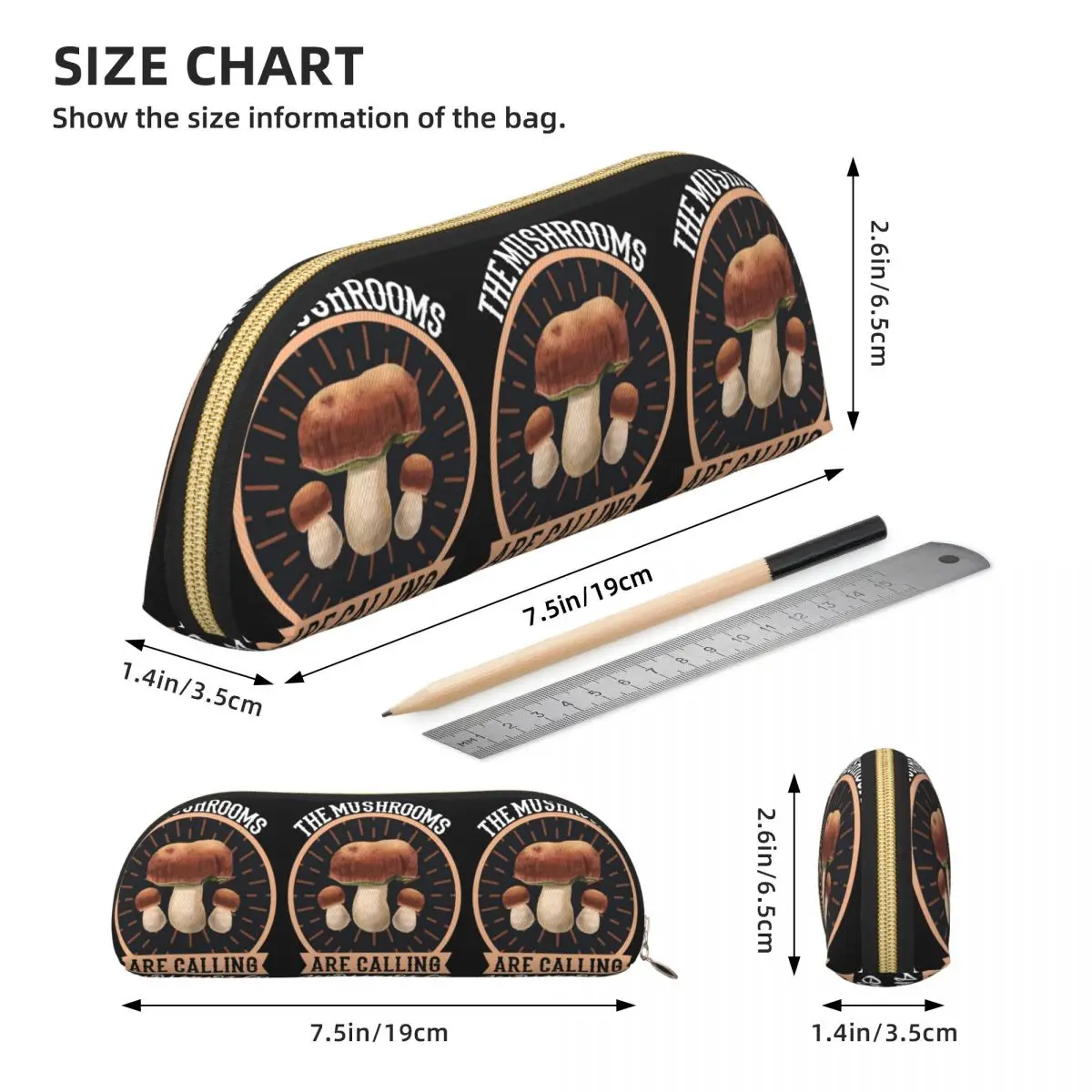 جمع الفطر المنتقى الفطر Porcini مقلمة حامل قلم تخزين لوازم مكتبية صندوق القلم حقيبة أقلام رصاص بنين بنات #2