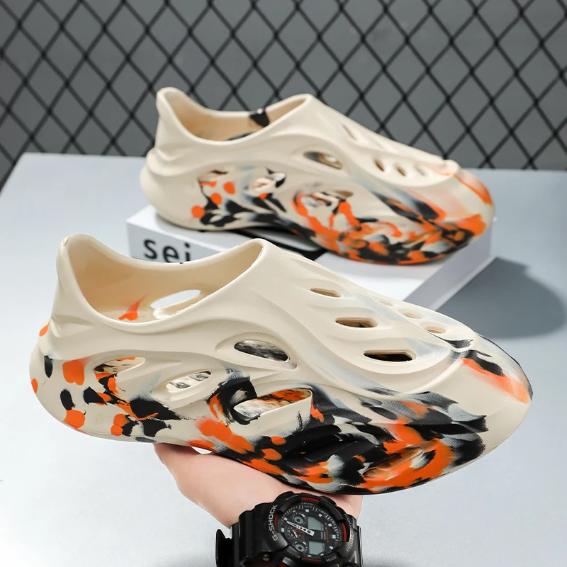 

2025i кокосовые тапочки yeezy, сандалии на толстой подошве с облаком, летние модные пляжные мужские тапочки с мягкой подошвой, женские сандалии, шлепанцы из ЭВА