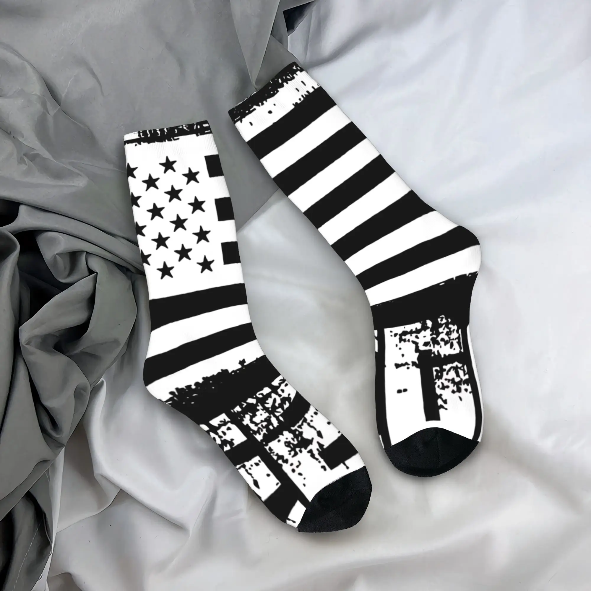 

Charlie Kirk Socks Printed Stockings Anti Sweat Women Men Socks High Quality Autumn Modern Cycling Socks