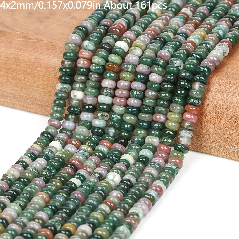 4x2mm 천연석 인도산 아게이트 론델 비즈, 평평한  - Ethnic Fashion India 리뷰 및 가격