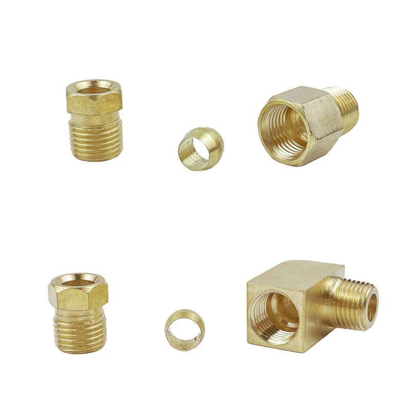 Brass Right-angle Connector/coupling PL-406 for centralized lubrication system/CNC machine centre