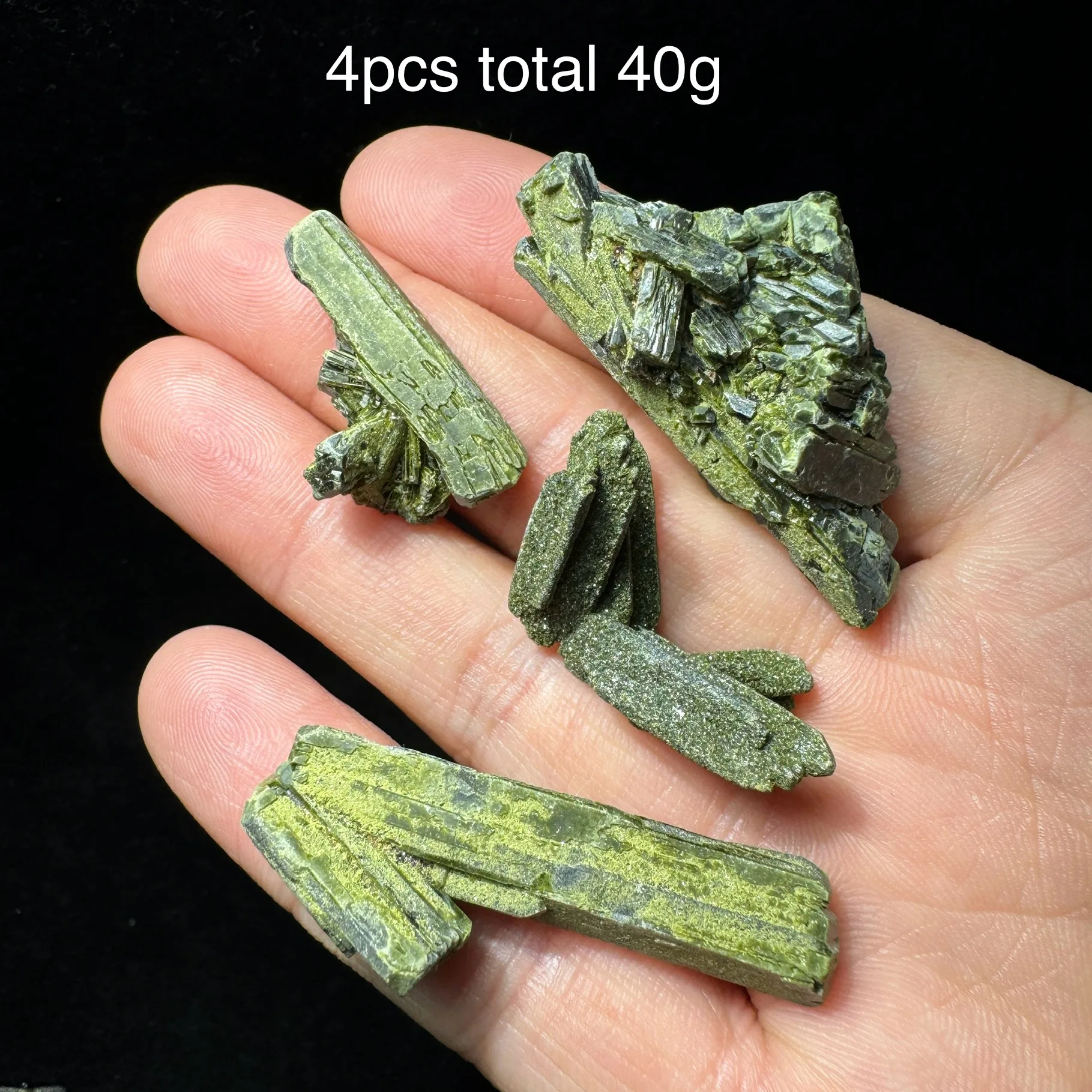 Natural Madagascar Epidote Mineral Specimen Crystal Quartz Healing Stone Home Decor