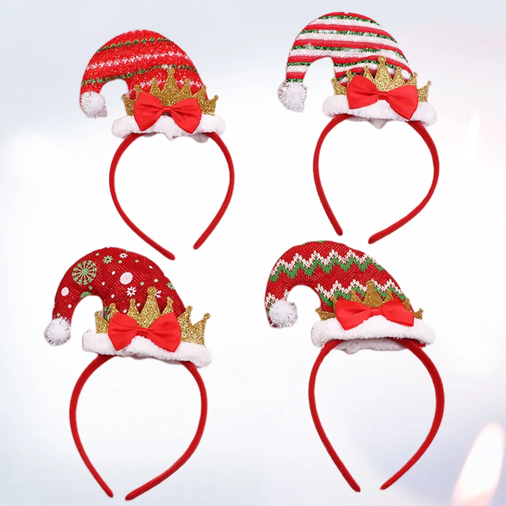 

4Pcs Christmas Hair Bands Comfortable Festival Headwear Hair Hoop for Kids Adults Size M Headdress Festival Headwear