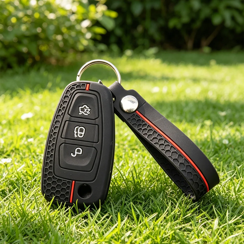3 Button Silicone Car Remote Key Fob Cover Case For Ford Ranger C-Max S-Max Focus MK3 Galaxy Mondeo Transit Tourneo Custom