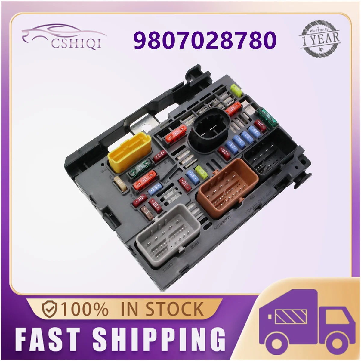 9807028780 Fuse box assembly For Peugeot Berlingo Partner 308 408 607 Expert Jumy Citroen C4 BSM R04 Auto Parts 9664706180