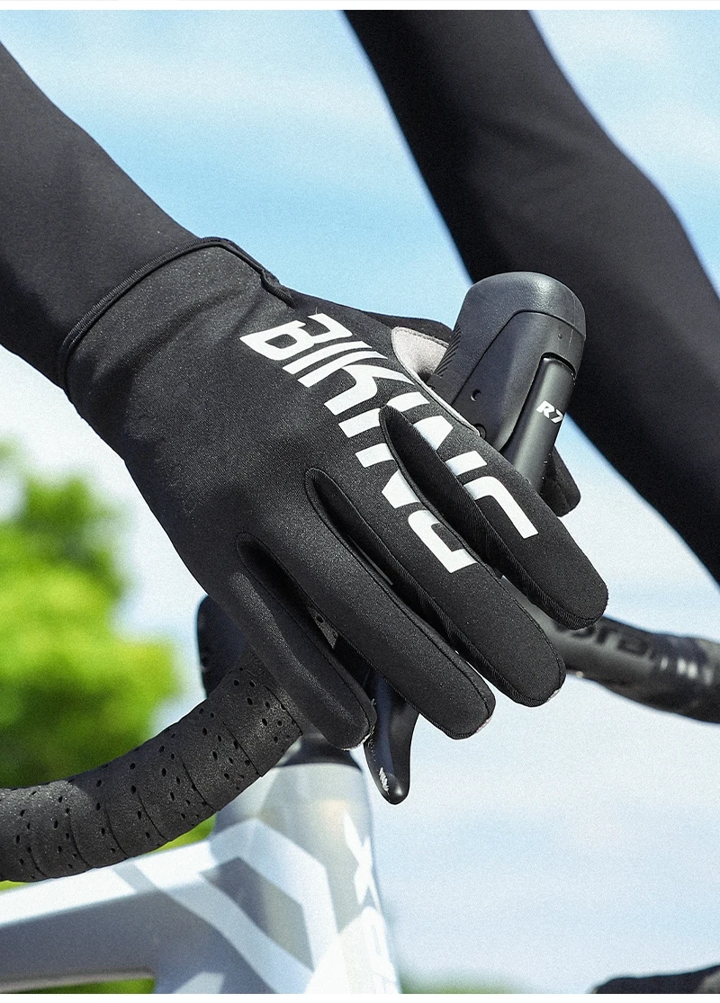 WEST BIKING Warme Winter-Fahrradhandschuhe für Herren, winddicht, mit Fleece, reflektierend, SBR-Polsterung, 3-Finger-Touchscreen, rutschfest, für MTB und Rennrad – Detail 13