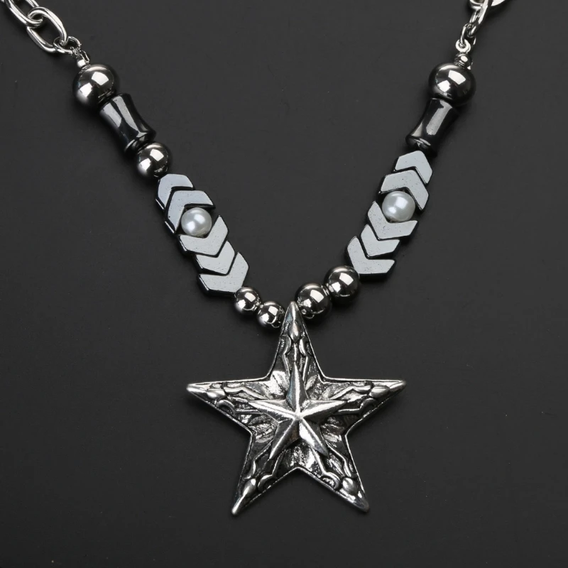 Star Pendant Clavicle Necklace Preal-Decor Stylish Necklace Boho Chunky