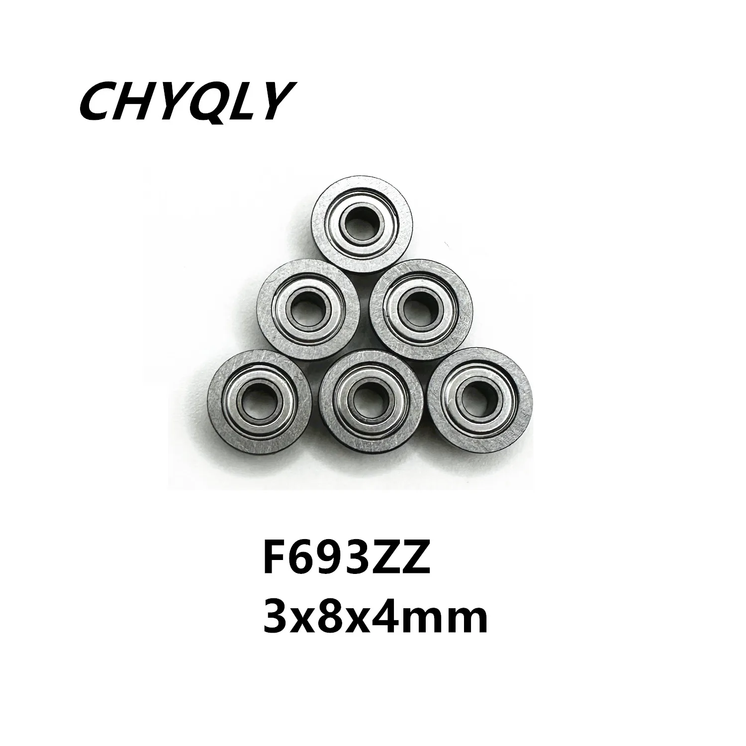 F693ZZ 플랜지 베어링, 립 포함 미니어처 딥 그루브 볼 베어링, 3x8x4mm