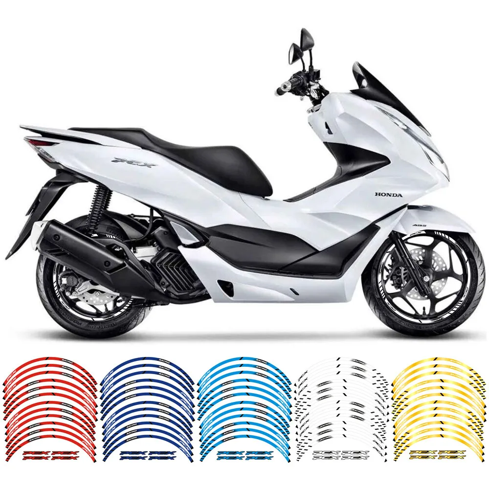 14"13" Wheel Reflective Sticker Vinyl Rim Decal DecalS StickerS WheelS For HONDA PCX125 PCX160  PCX150