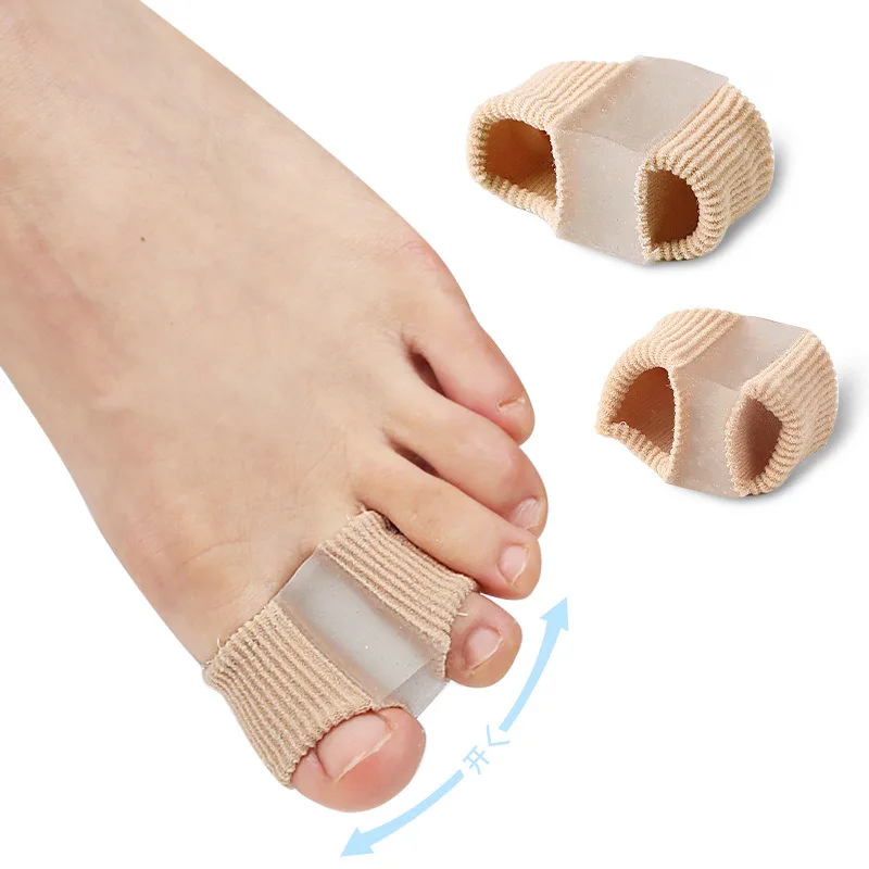 Toe Separator Silicone Finger Protector Foot Bone Corrector Fabric Hallux Bunion Thumb Protector Preventing Foot Care Nail Tools