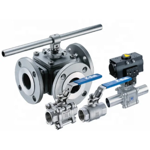 Three-piece K-Ball 180 Floating Ball Valve for Industrial Control Valve Application