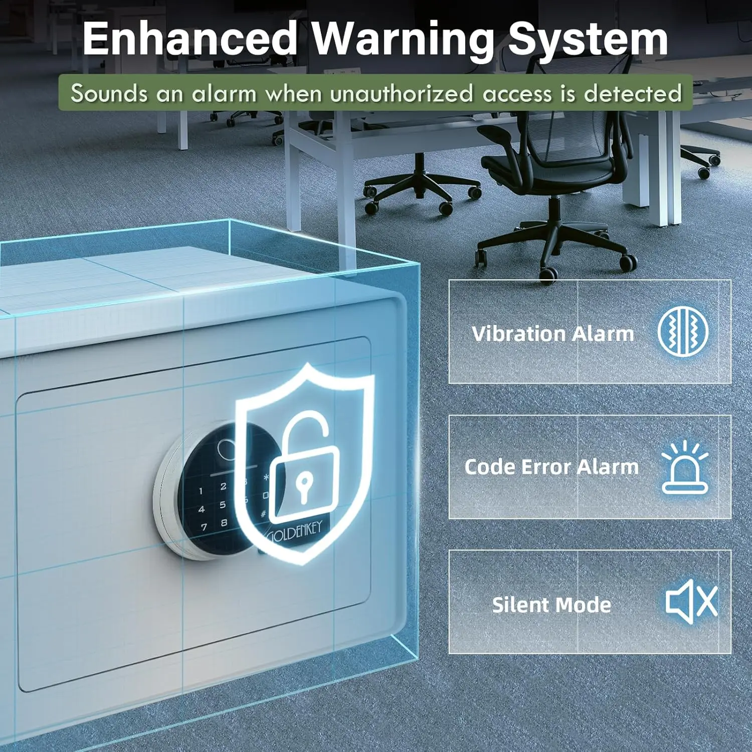 Luxury Jewelry Safe with Fingerprint&Keypad Lock, Document Safe with Soft Velvet Lining, Removable Shelf, High Security for Home