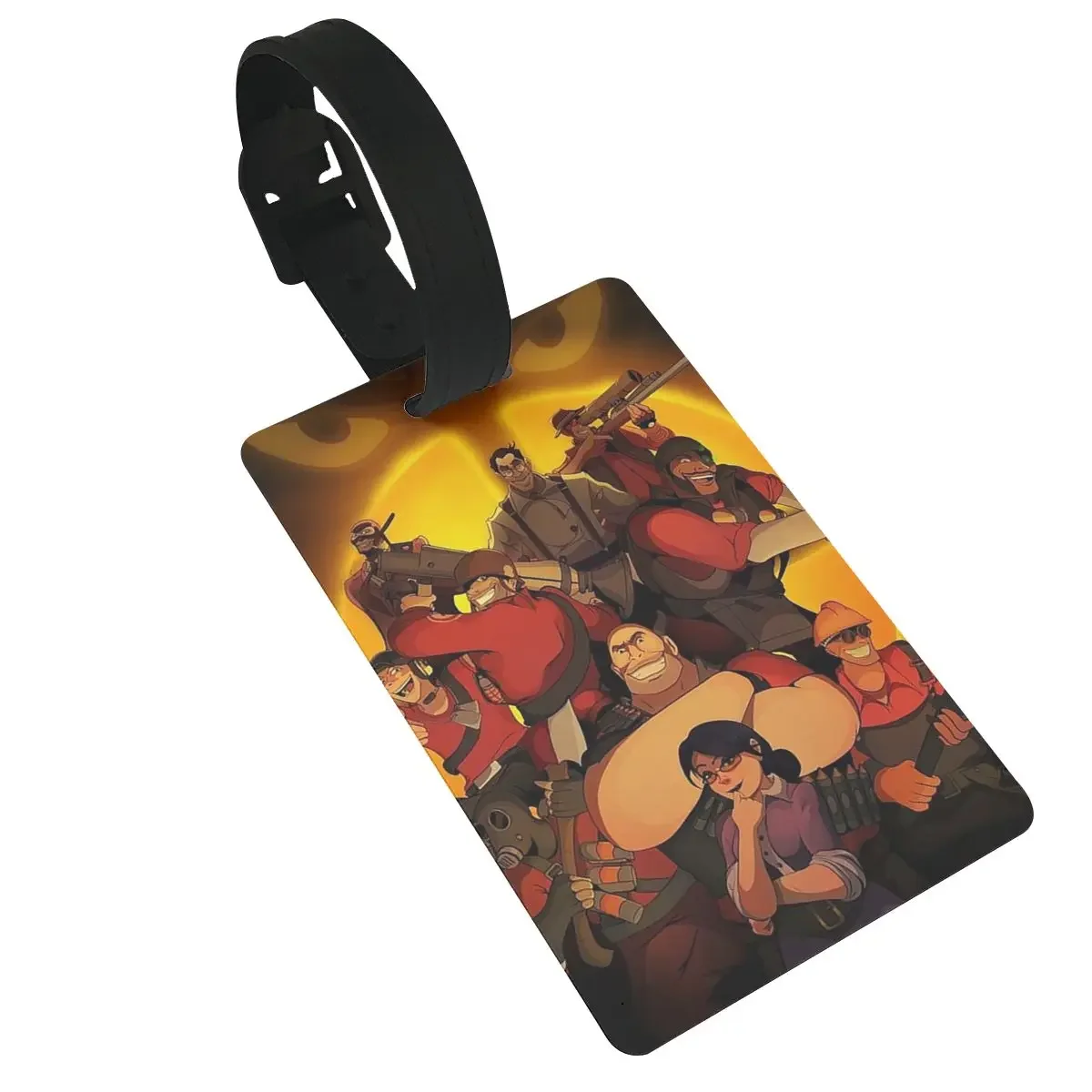 

Team Fortress 2 Gaming Art T Luggage Tags Suitcase Accessories Travel Baggage Boarding Tag Portable Label Holder ID Name Address