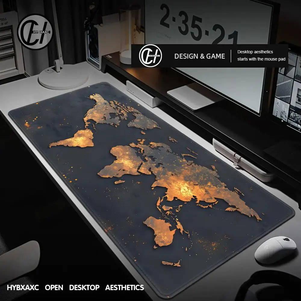 

World Map Mouse Pad Large Gaming Mouse pad 900x400 rubber desk mat Non-slip PC laptop Gamer desk accessories table pad carpet