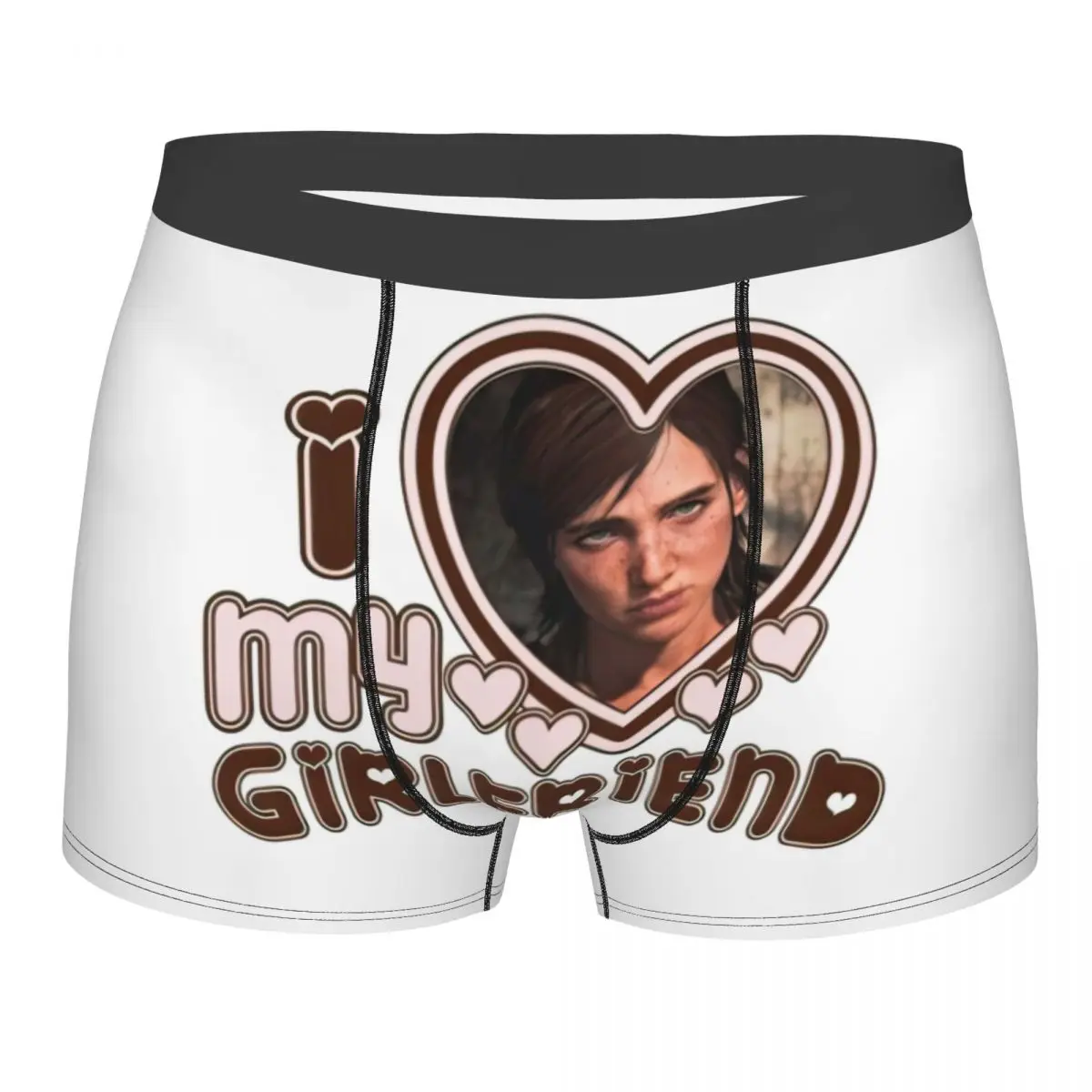 Custom Male Fashion I Love My Girlfriend Underwear Boxer Briefs Men Breathbale Shorts Underpants