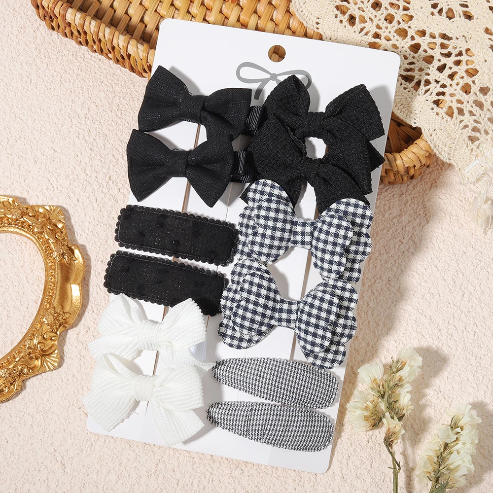 10/11/12 Stück/Set Mädchen Haarspangen mit Schleife, süße Schleifen-Haarspangen für Kinder, Baby-Geburtstagsdekoration, Haarspangen für Mädchen, Haar-Accessoires – Detail 9
