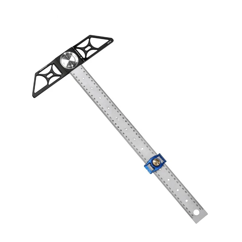 Woodworking right-angle T-ruler, angle ruler, scribing ruler, adjustable high-precision angle ruler
