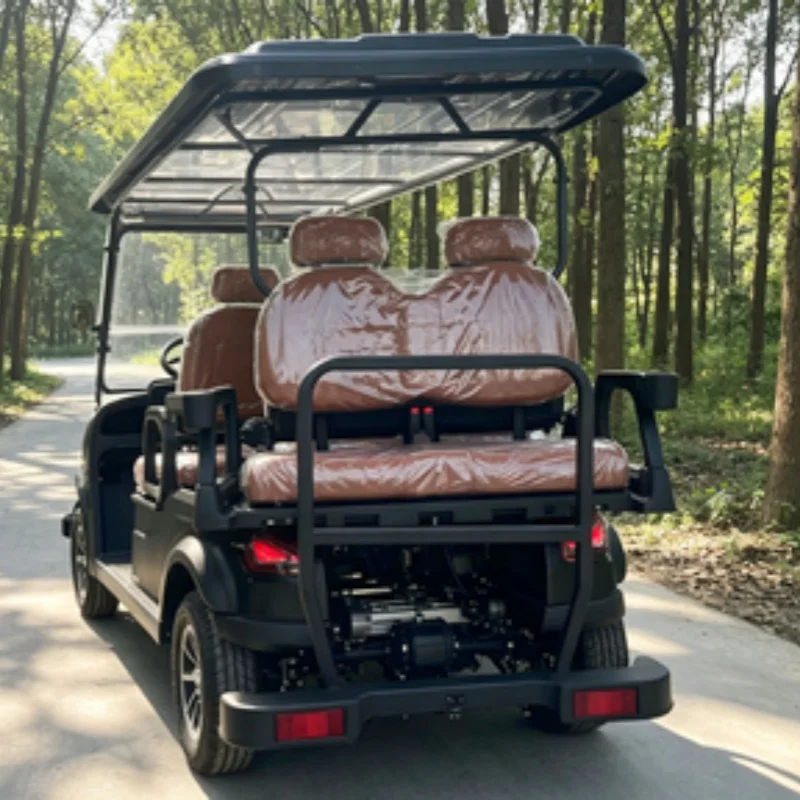 72V Lead-Acid Battery Golf Carts 4 Passenger Off Road All Terrain Electric Golf Cart Seat With Headrest Bumper Off-Road Tires