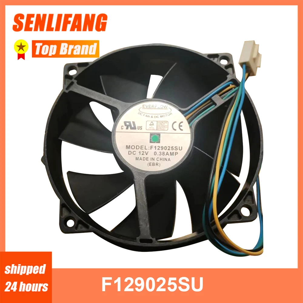 

Brand New F129025SU 9025 Fan For EVERFLOW 90*90*25MM DC12V 0.38A 4-Line PWM CPU Cooling Round Cooler